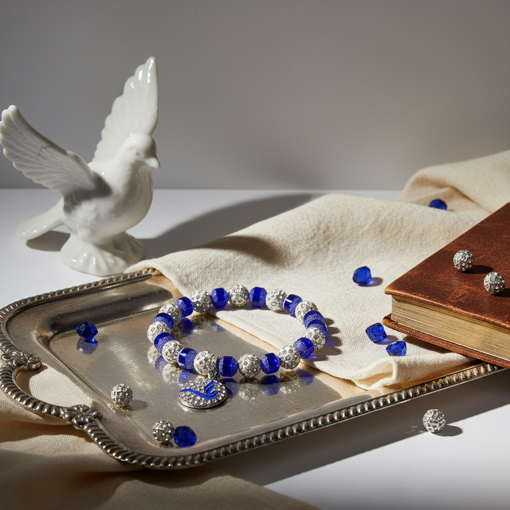 Zeta Phi Beta® Dove Charm Beaded Bracelet