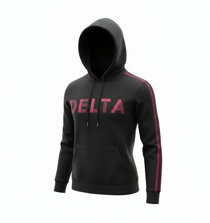 Delta Sigma Theta® Line & Luxe Jogger Set – Black & Crimson