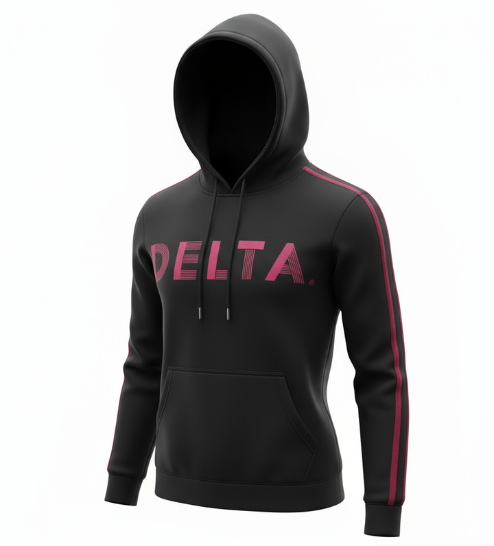 Delta Sigma Theta® Line & Luxe Jogger Set – Black & Crimson