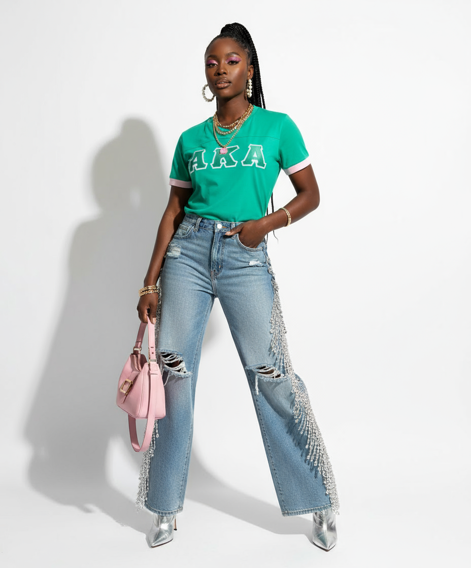 Alpha Kappa Alpha® Green Varsity Tee