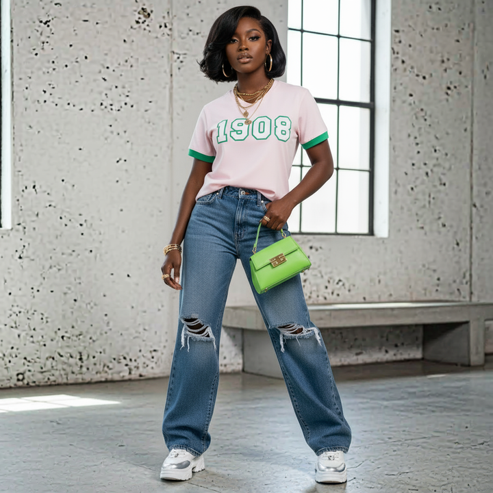 Alpha Kappa Alpha® Pink Varsity Tee