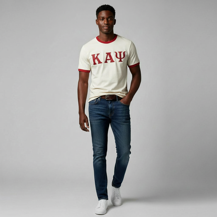 Kappa Alpha Psi Greek Letter Cream T-Shirt
