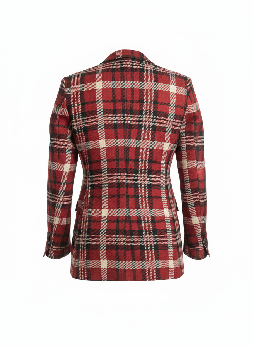 Delta Sigma Theta Crimson All-Weather Plaid Blazer