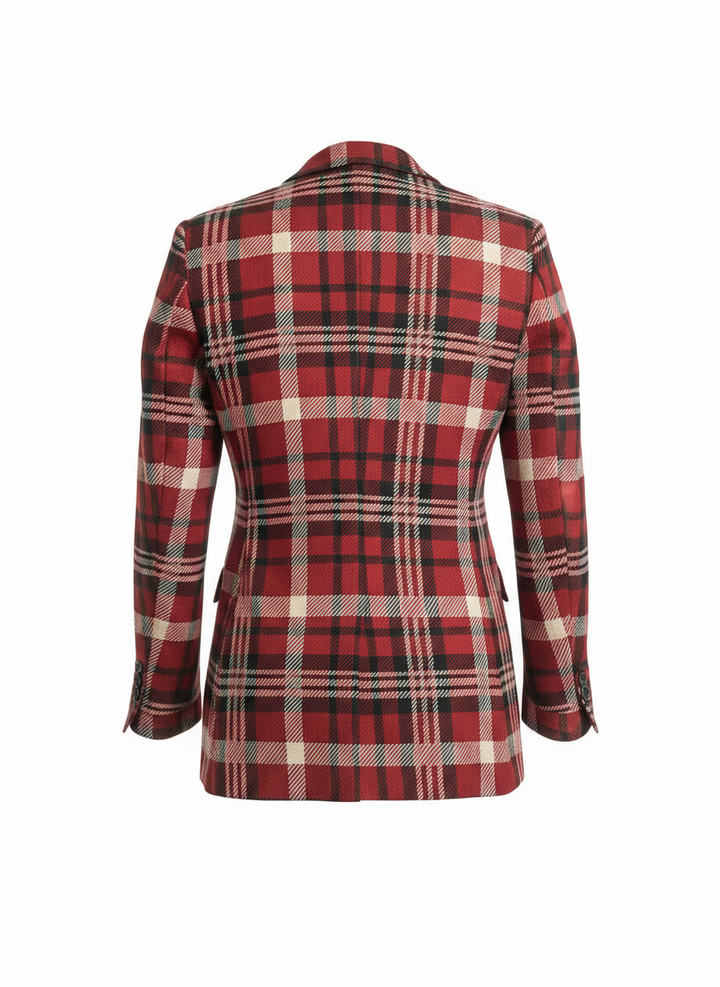 Delta Sigma Theta Crimson All-Weather Plaid Blazer