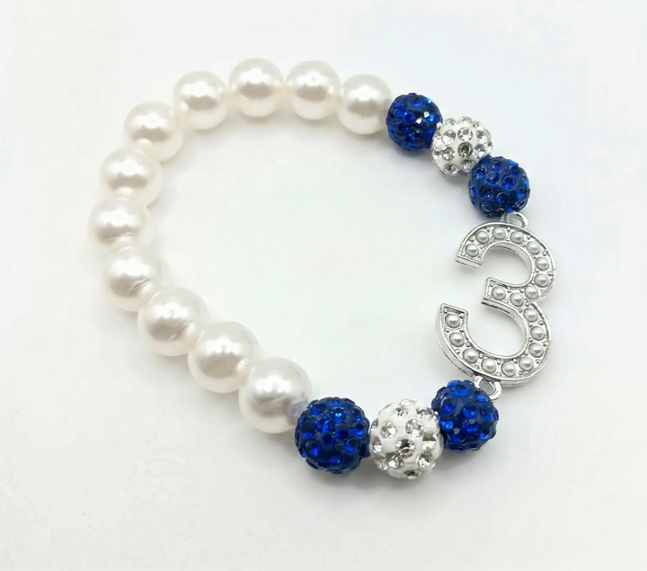 Zeta Phi Beta® Number Charm Beaded Bracelet Collection (1–10)