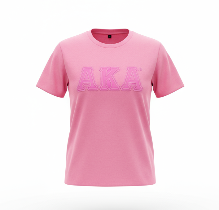 AKA® Monochrome Embroidered Tee
