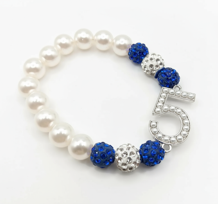 Zeta Phi Beta® Number Charm Beaded Bracelet Collection (1–10)