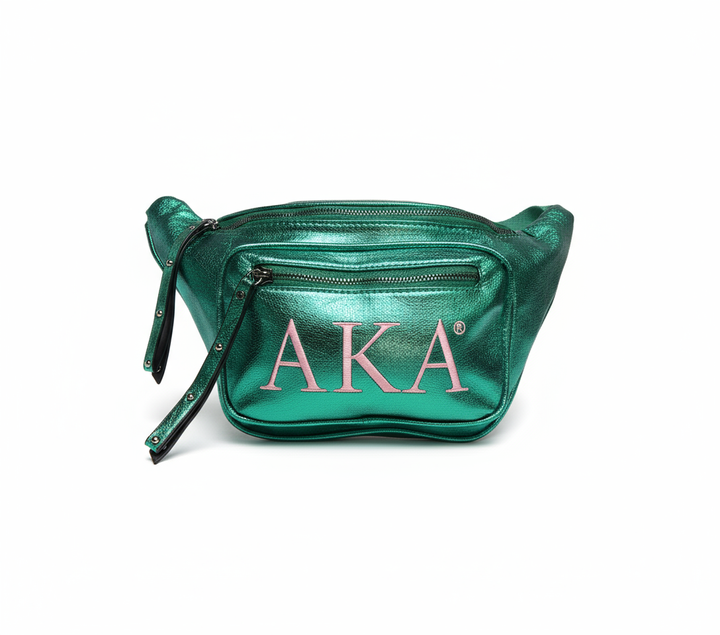 Alpha Kappa Alpha® Metallic Green Fanny Pack