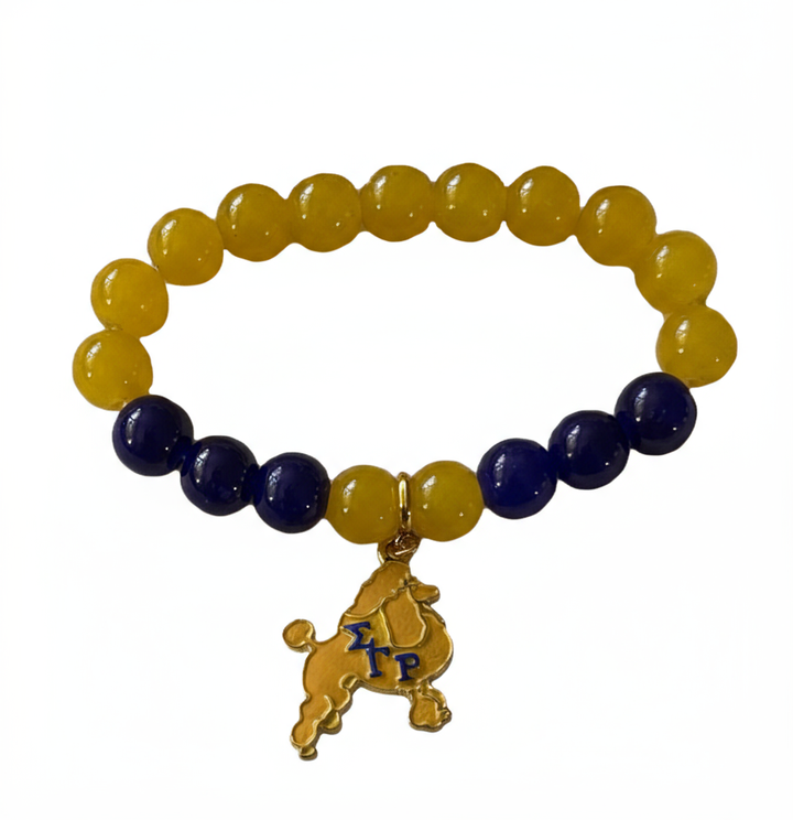 Sigma Gamma Rho® Beaded Bracelet with Poodle Charm