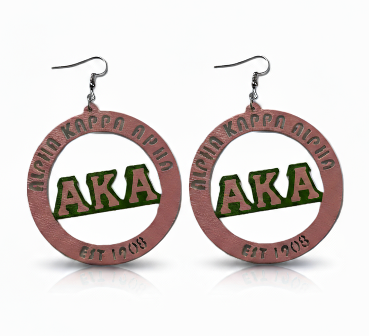 Alpha Kappa Alpha® Circle Logo Earrings