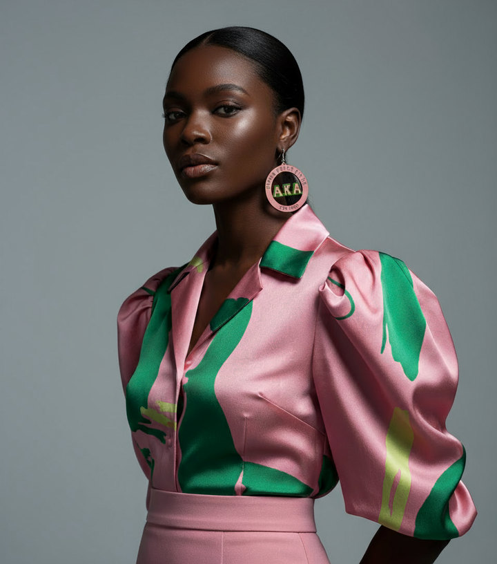 Alpha Kappa Alpha® Circle Logo Earrings