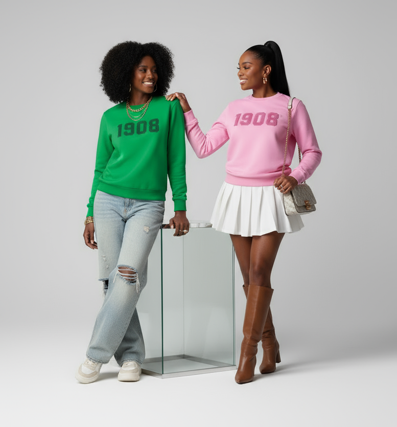 AKA® 1908 Embroidered Crewneck Sweatshirt