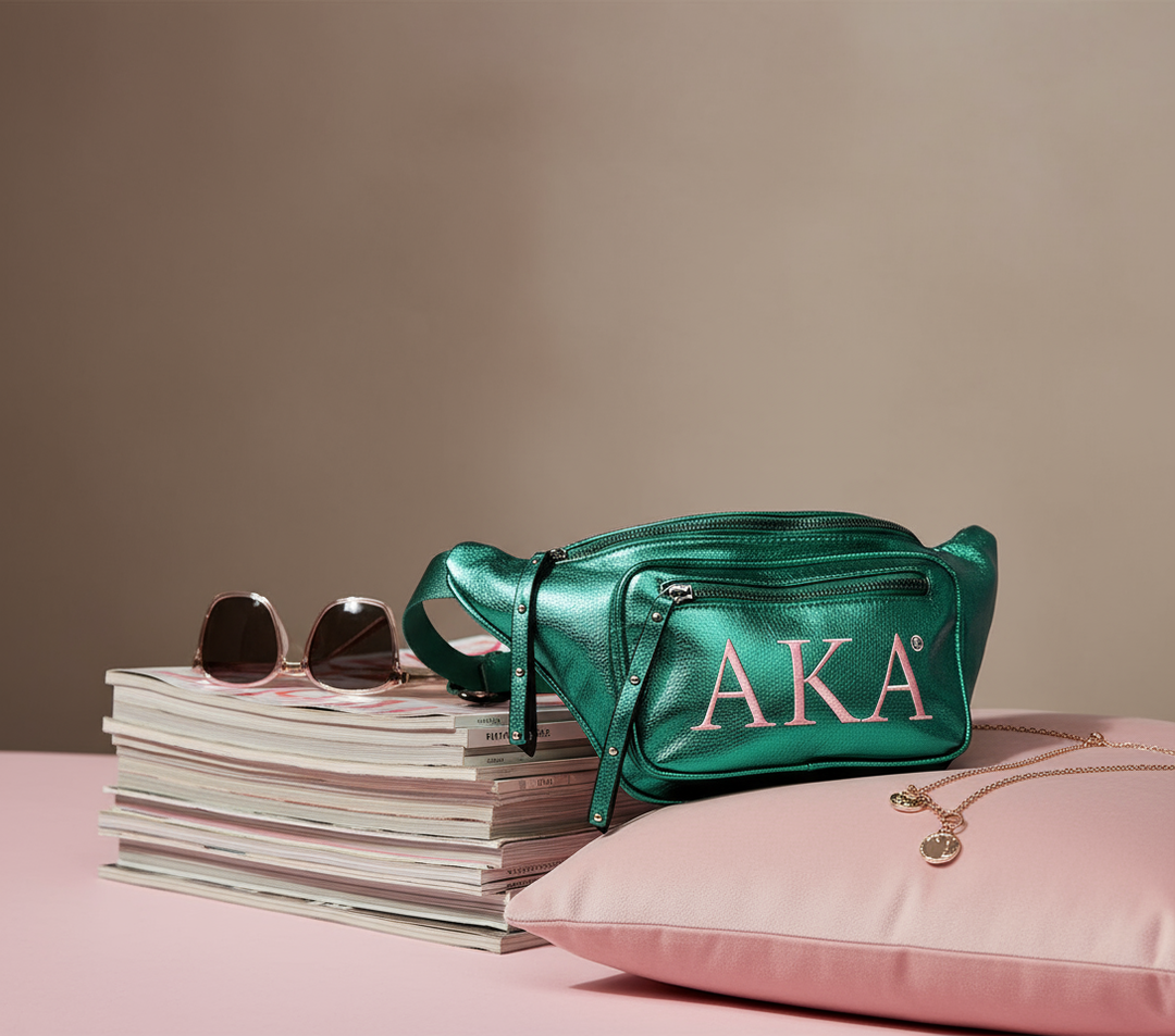 Alpha Kappa Alpha® Metallic Green Fanny Pack