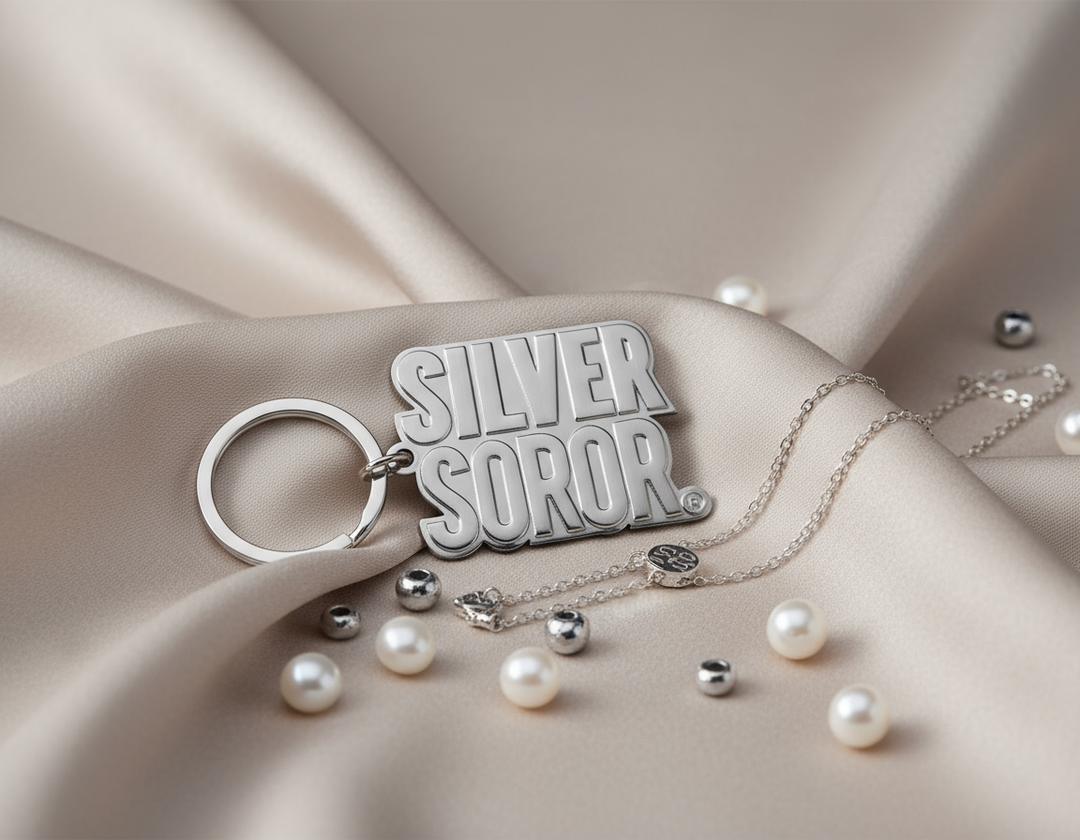 Alpha Kappa Alpha Silver Soror® Keychain