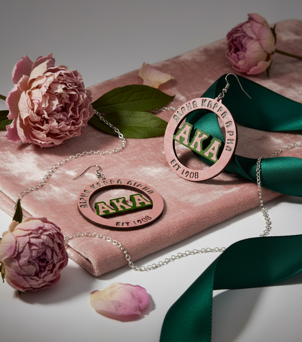 Alpha Kappa Alpha® Circle Logo Earrings
