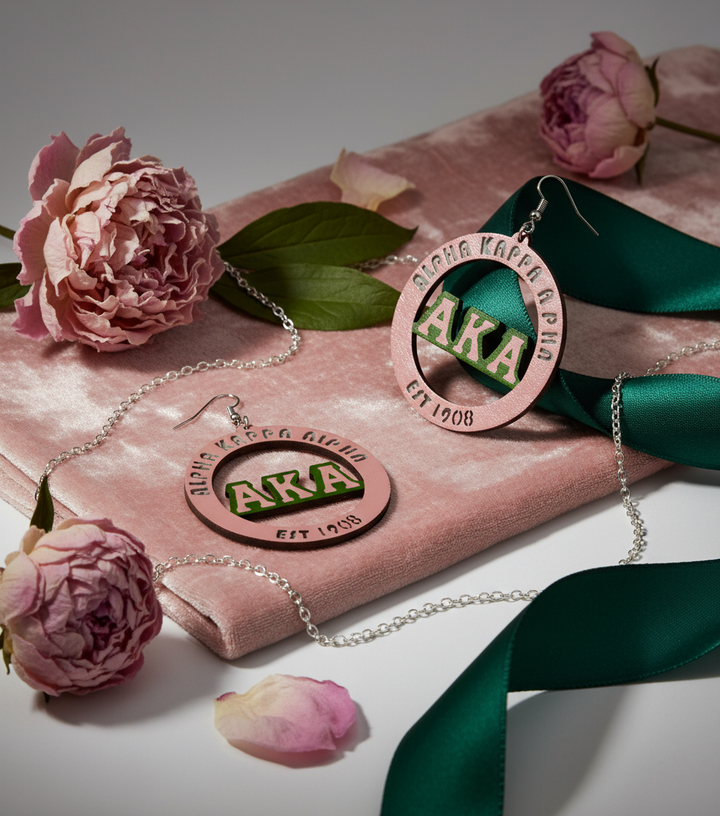 Alpha Kappa Alpha® Circle Logo Earrings