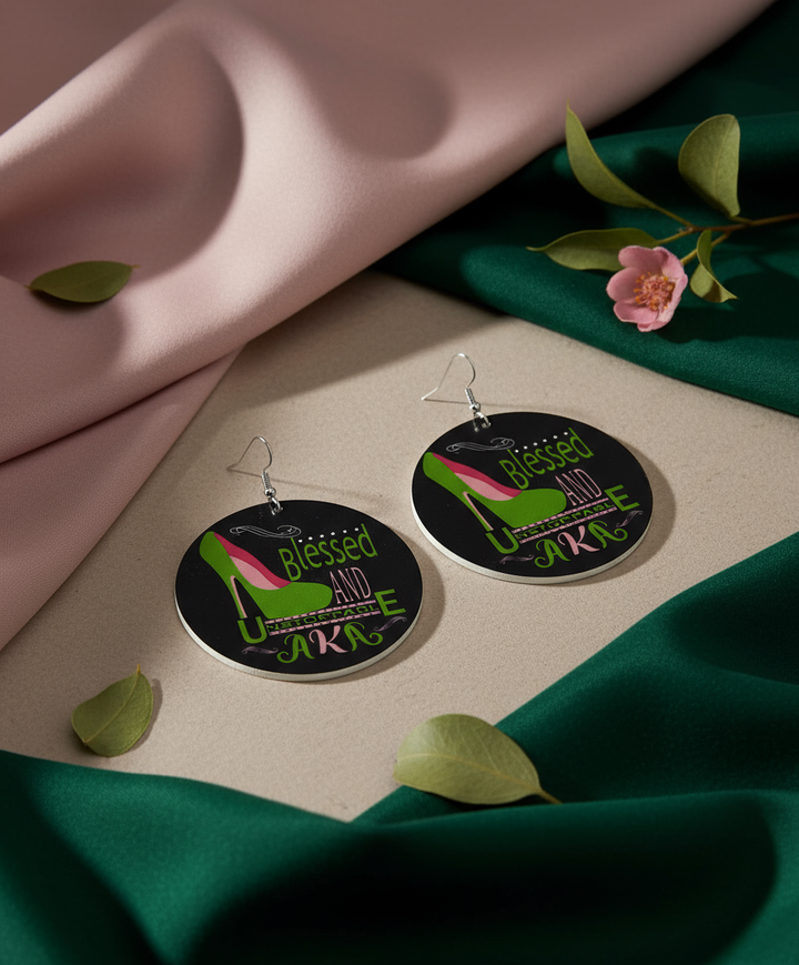 Alpha Kappa Alpha® “Blessed and Unstoppable” Earrings