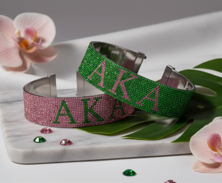 Alpha Kappa Alpha® Rhinestone Bangle Bracelets
