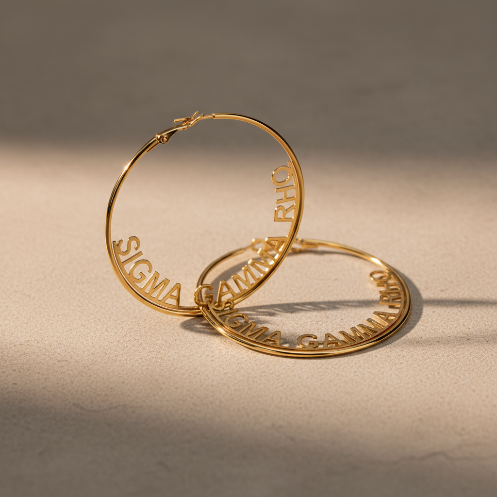 Sigma Gamma Rho® Gold Hoop Earrings