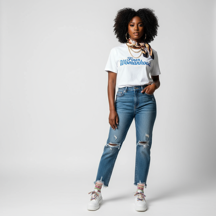 Zeta Phi Beta® “Finer Womanhood™” Embroidered T-Shirt