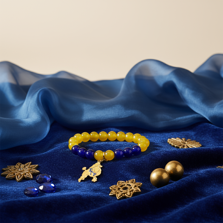 Sigma Gamma Rho® Beaded Bracelet with Poodle Charm