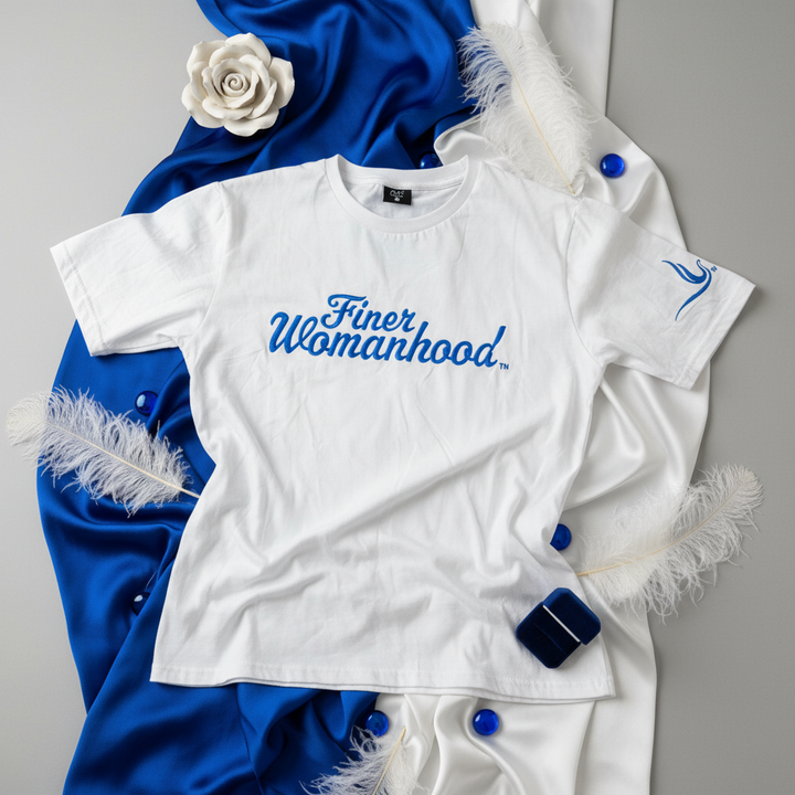 Zeta Phi Beta® “Finer Womanhood™” Embroidered T-Shirt