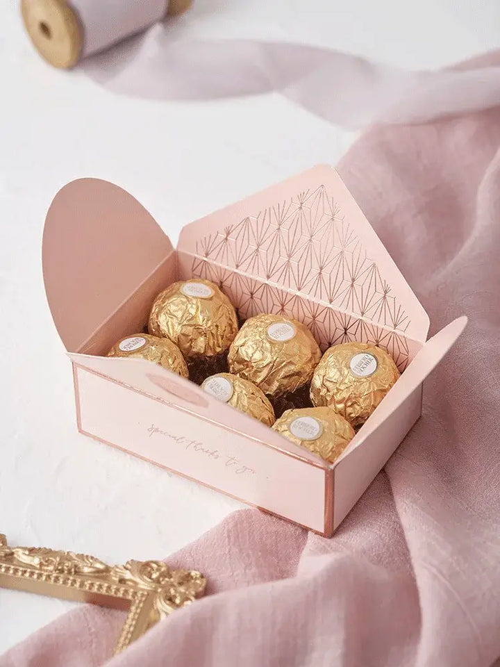 Sorority-inspired candy box filled with gold-wrapped candies, perfect for sharing sweet treats with sisters.