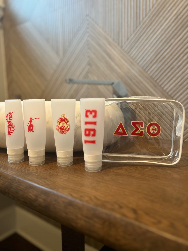 Delta Sigma Theta Travel Bottle & Bag Set