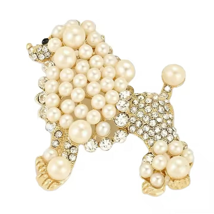 SGRho Gold Poodle Pin