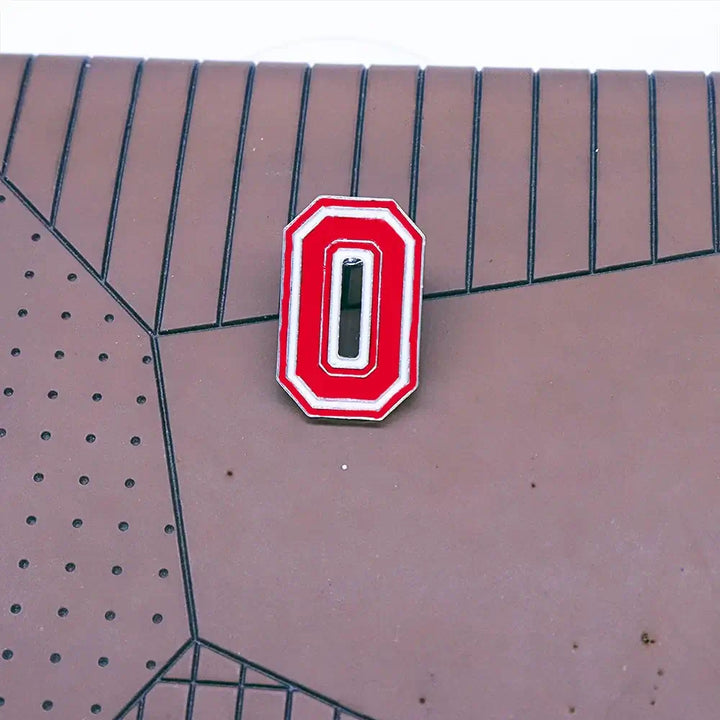 Delta Sigma Theta Number Lapel Pin showcasing a bold red '0', perfect Greek gear for sorority or fraternity paraphernalia.