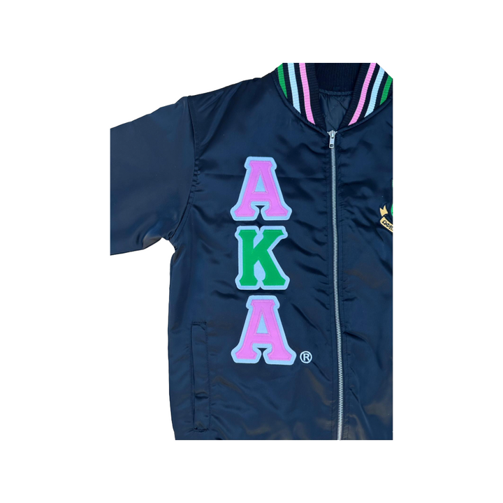 Alpha Kappa Alpha® Satin Baseball Jacket – Fall 2025 Exclusive