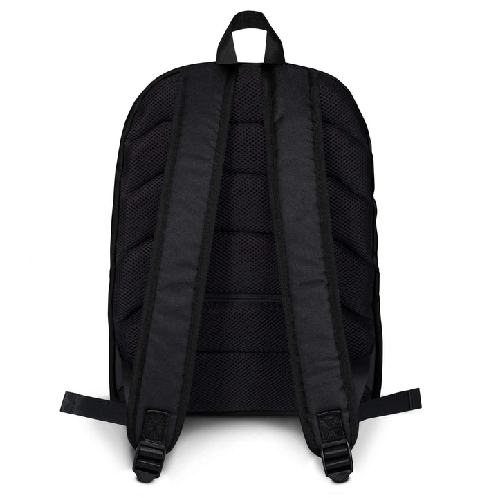 Delta Sigma Theta minimalist backpack back view with padded adjustable straps and durable fabric design.
