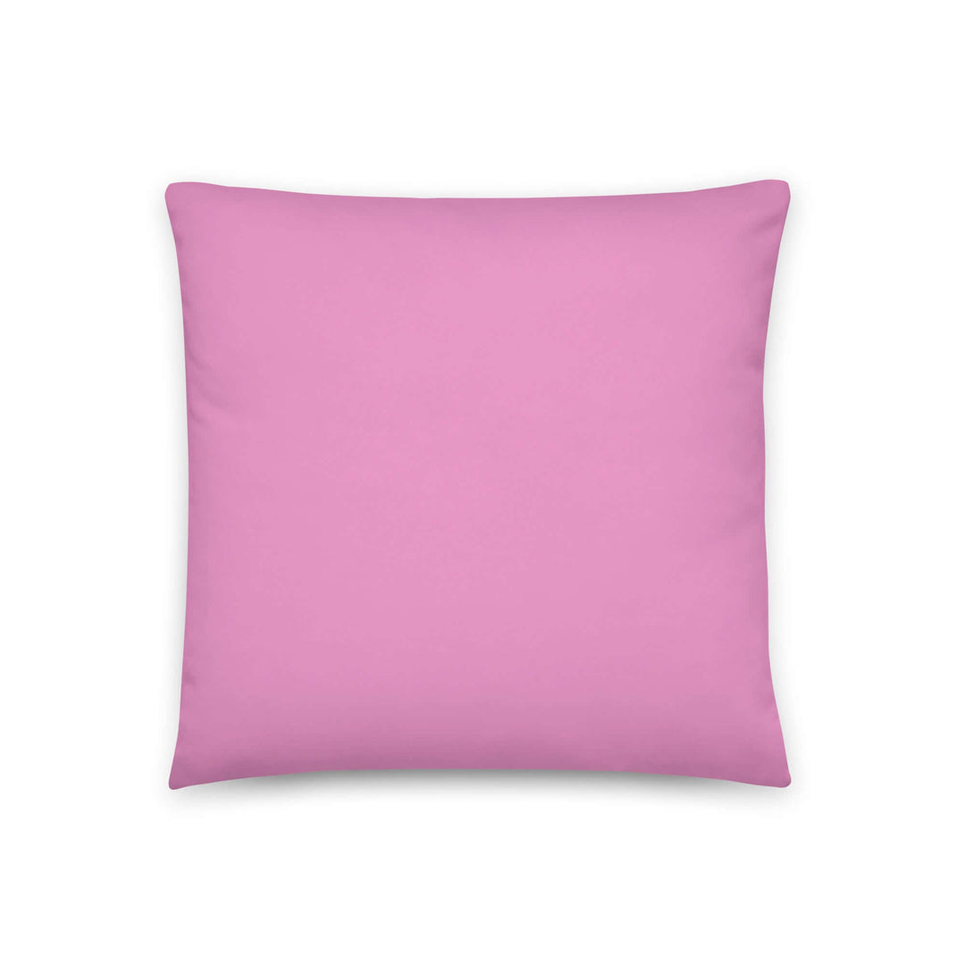 Bright pink 90s retro pillow for sorority and fraternity décor, featuring a soft polyester case.