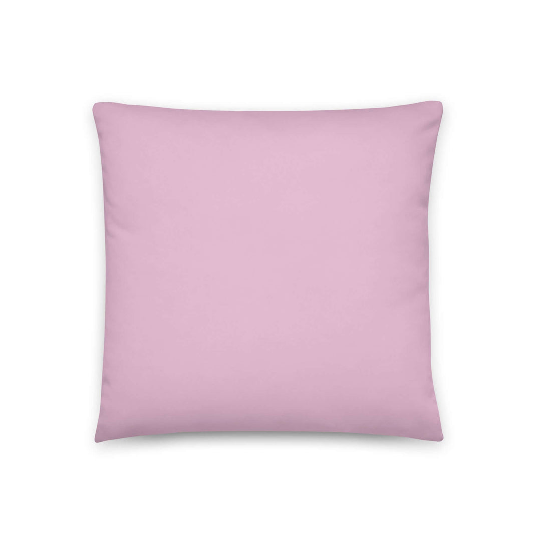 Light pink throw pillow, perfect for adding a soft touch to any decor or greek gear collection.