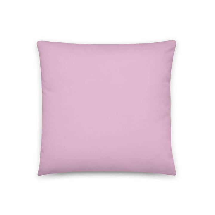 Light pink throw pillow, perfect for adding a soft touch to any decor or greek gear collection.