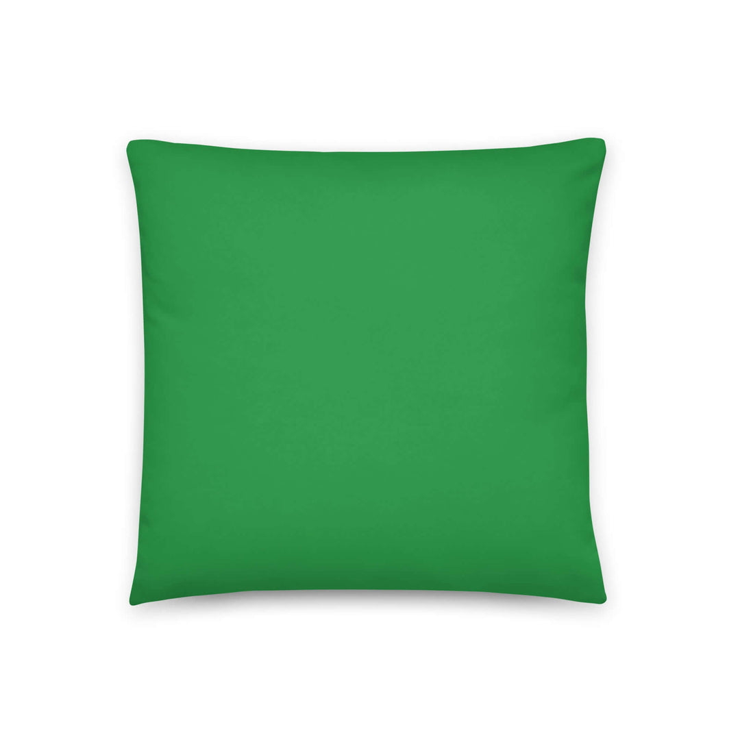 Soft apple green accent pillow ideal for sorority decor, featuring a hidden zipper and machine-washable case.