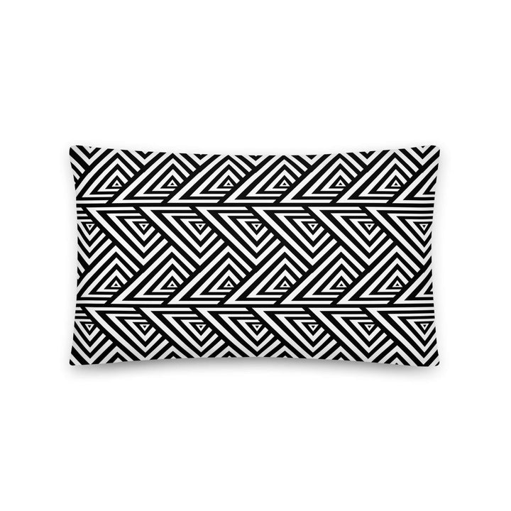 Delta Ankara Pillow featuring a geometric black and white design, perfect for sorority and fraternity Greek gear.
