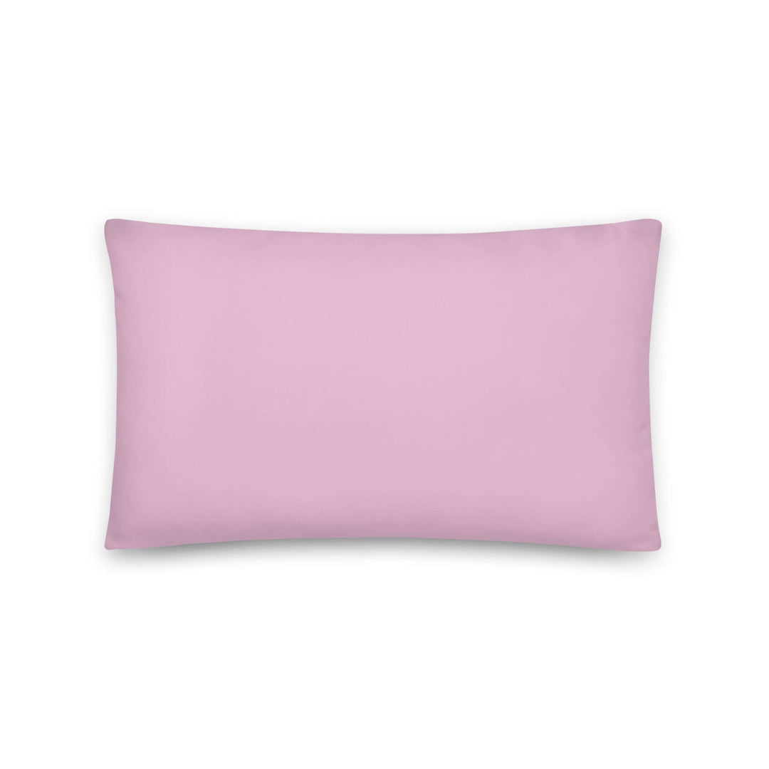 Soft pink throw pillow, perfect for sorority decor and stylish home accents. Ideal for Greek gear enthusiasts.