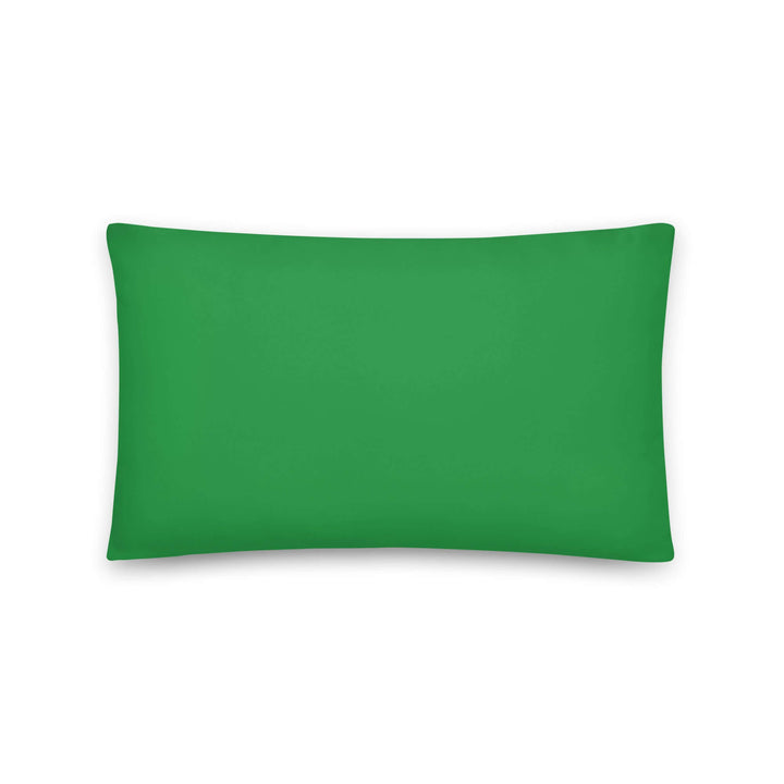 Apple green accent pillow, perfect sorority paraphernalia for Greek gear decor, soft and machine-washable.