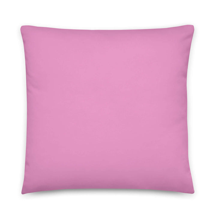 Bright pink decorative pillow, 90s style, perfect for sorority and fraternity home décor. Retro cotton design with hidden zipper.