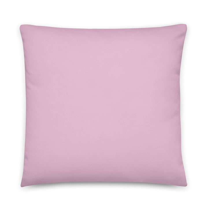 Soft pink throw pillow, perfect for adding a pop of color and style to any room or sorority space.