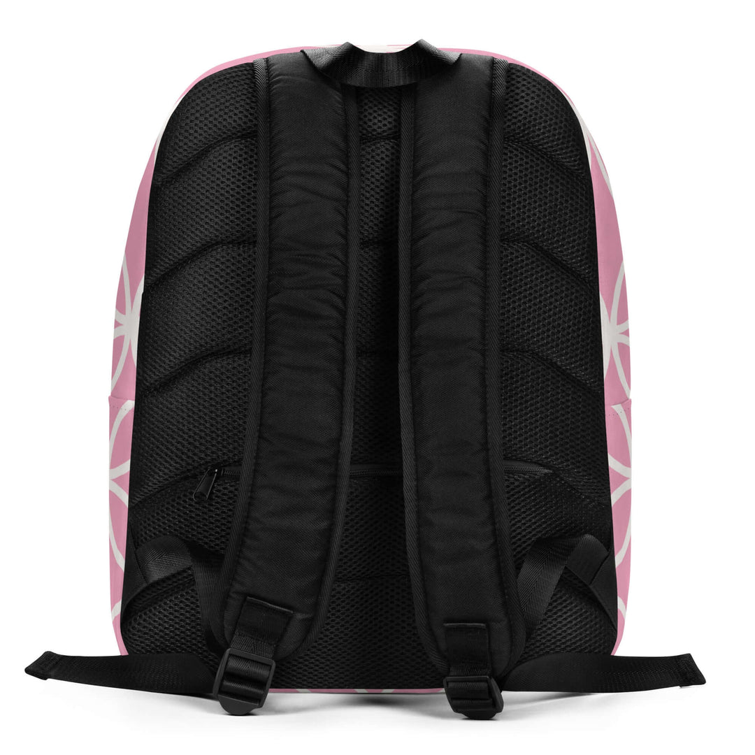Back view of AKA Crest Minimalist Backpack featuring padded straps and stylish design for sorority and fraternity gear.