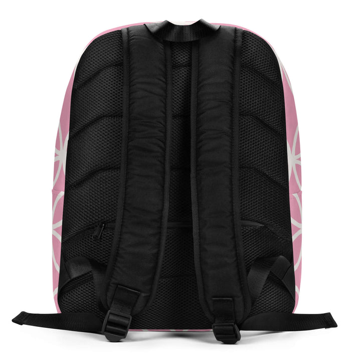 Back view of AKA Crest Minimalist Backpack featuring padded straps and stylish design for sorority and fraternity gear.
