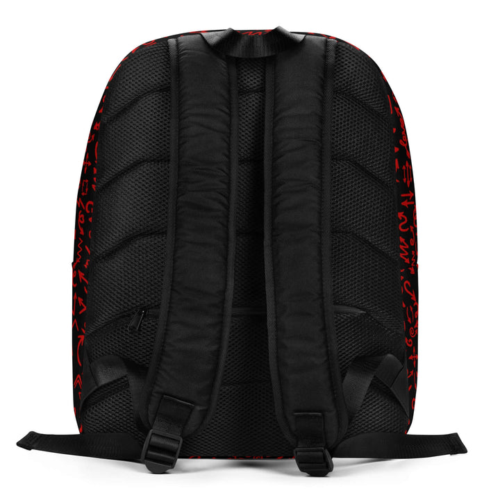 Delta Sigma Theta minimalist backpack back view with padded straps and graffiti design for stylish sorority gear.
