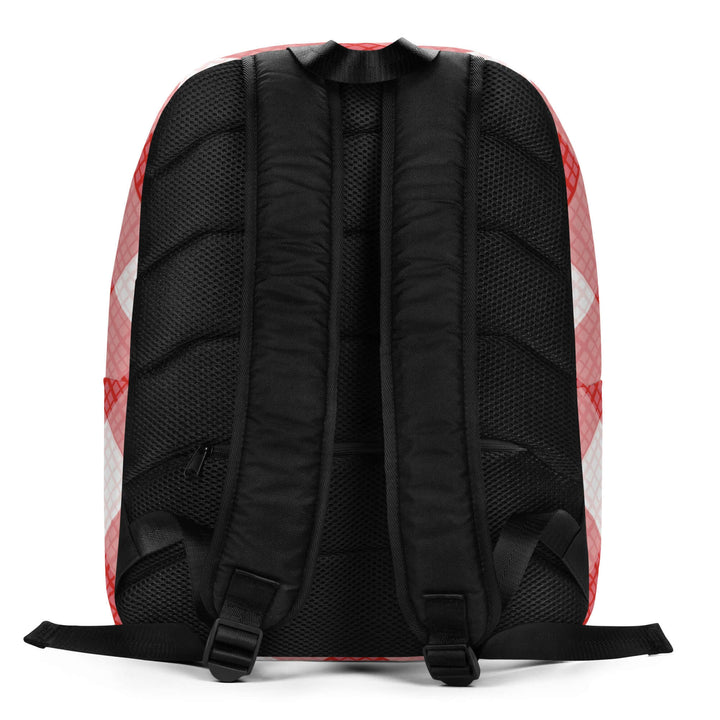 Back view of a minimalist backpack featuring padded straps, ideal for sorority and fraternity paraphernalia.