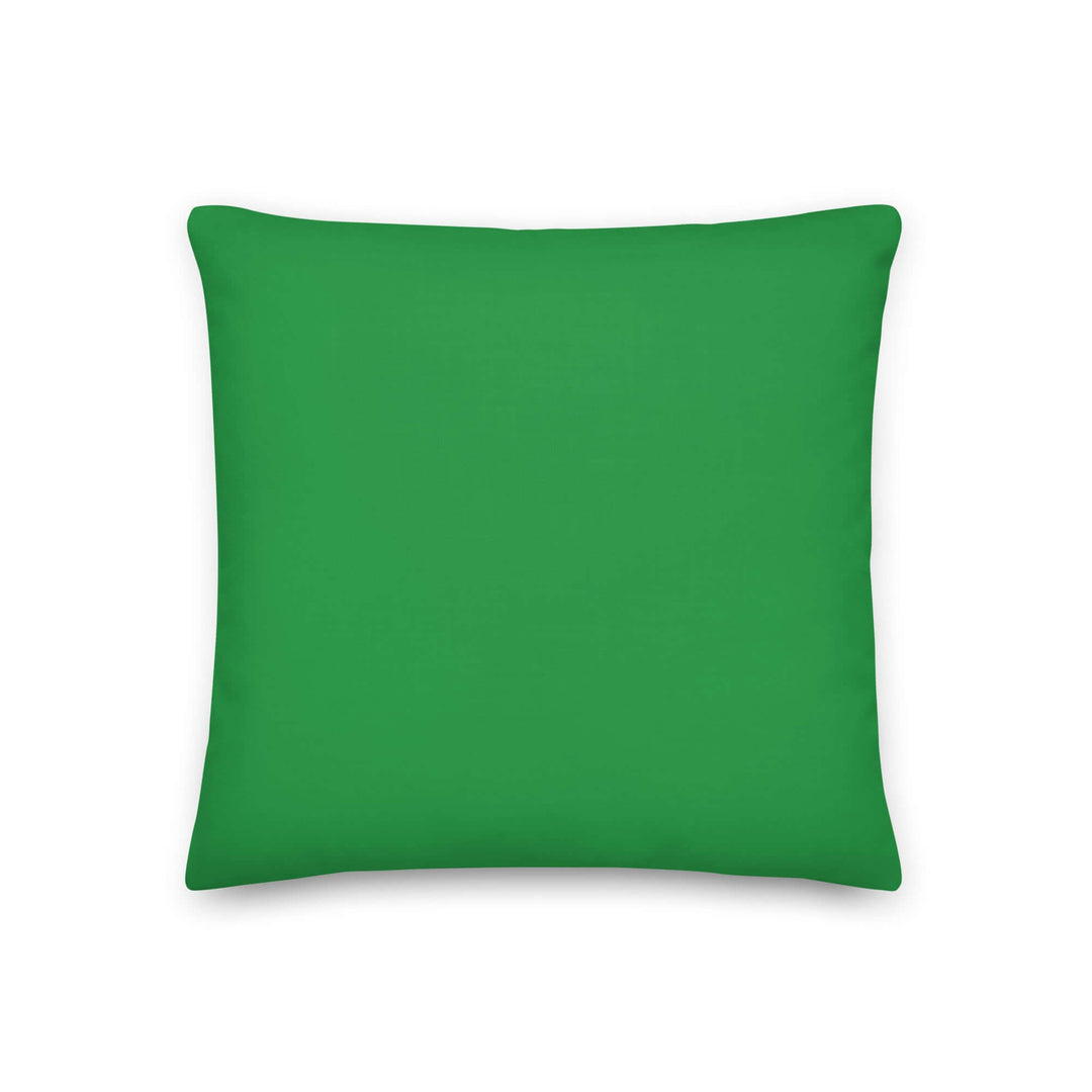 Green decorative pillow, perfect for sorority and fraternity paraphernalia, showcasing Greek gear heritage.
