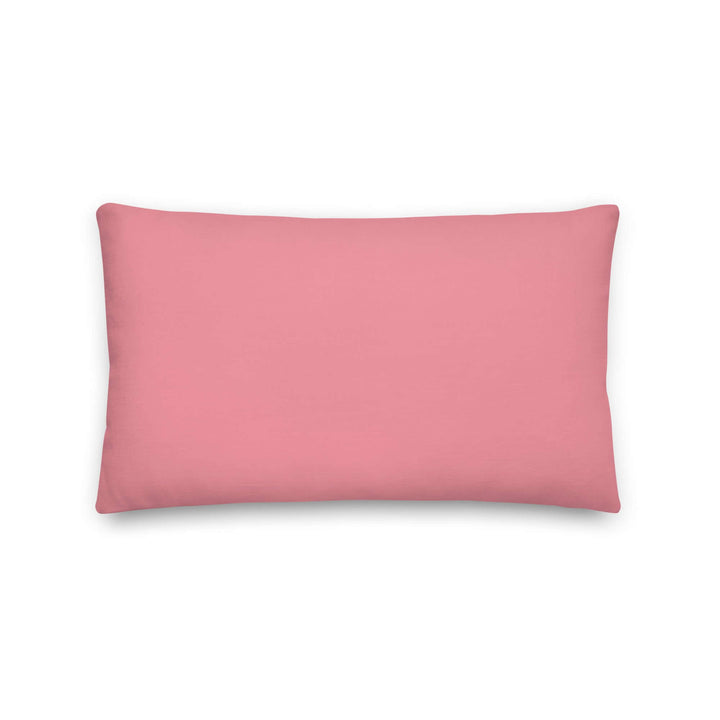 Pink rectangular pillow with a smooth fabric finish, perfect for sorority home décor and Greek gear styling.