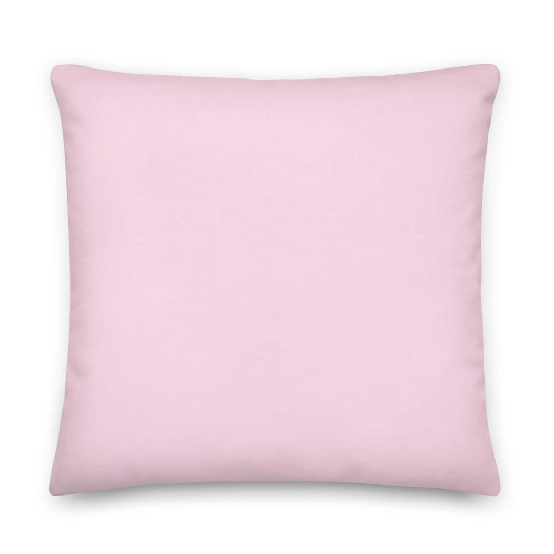Pink throw pillow for sorority pride, perfect for showcasing fraternity paraphernalia and Greek gear in any living space.