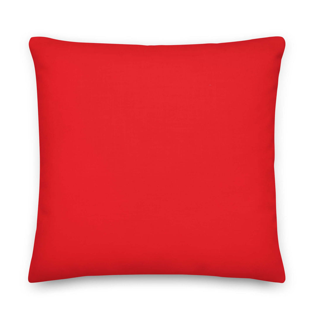 Delta Sigma Theta red "I love" pillow, perfect sorority paraphernalia for adding warmth to your space.