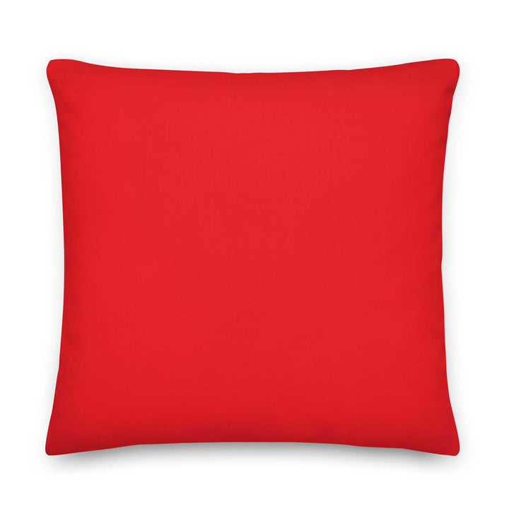 Delta Sigma Theta red "I love" pillow, perfect sorority paraphernalia for adding warmth to your space.
